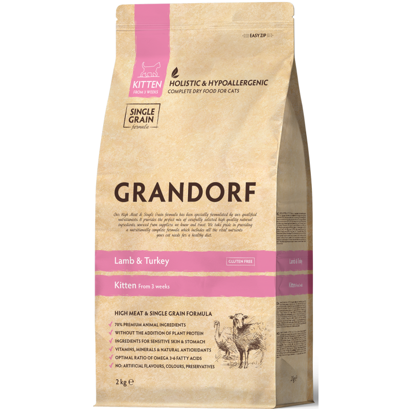 Kitten - Agneau et Dinde 2kg - Grandorf Kitten - Agneau et Dinde 2kg - Grandorf
