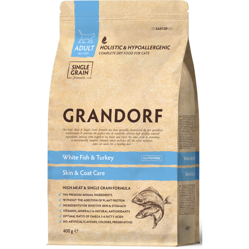 Chat Skin & Care - Poisson Blanc 400gr - Grandorf Chat Skin & Care - Poisson Blanc 400gr - Grandorf