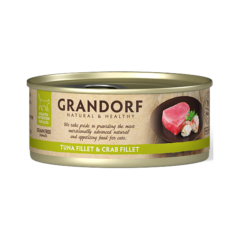 Chat Filet de Thon et Filet de Crabe 70gr - Grandorf