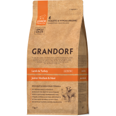 Junior - Agneau et Dinde 1kg - Grandorf - 12,20 € - Grandorf - 5407007850884 - Ornibird SRL