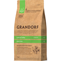 Chien Adult Mini Races - Agneau et Dinde 1kg - Grandorf - 12,20 € - Grandorf - 5407007850914 - Ornibird SRL