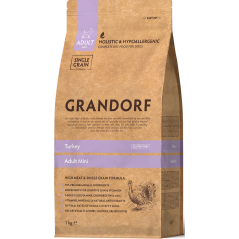 Chien Adult Mini Races - Dinde 1kg - Grandorf - 12,20 € - Grandorf - 5407007850938 - Ornibird SRL