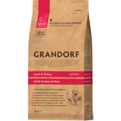 Chien Adult Medium & Maxi Races - Agneau et Dinde 10kg - Grandorf à 72,95 € - Grandorf - GDDD0510 - Grandorf