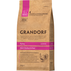 Chien Adult Medium & Maxi Races - Dinde 10kg - Grandorf à 72,95 € - Grandorf - GDDD1210 - Grandorf