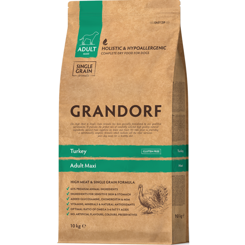 Chien Adult Maxi Races - Dinde 10kg - Grandorf