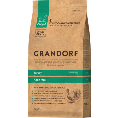 Chien Adult Maxi Races - Dinde 10kg - Grandorf à 72,95 € - Grandorf - GDDD1310 - Grandorf