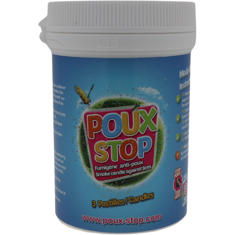 Fumigène Anti-Poux - 3 Pastilles - Poux-Stop POUX-STOP Poux Stop 15,00 € Ornibird Fumigène Anti-Poux - 3 Pastilles - Poux-Stop POUX-STOP Poux Stop 15,00 € Ornibird