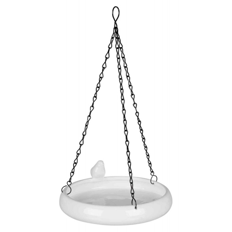 Abreuvoir à suspendre en céramique 150ml/21cm Blanc - Trixie