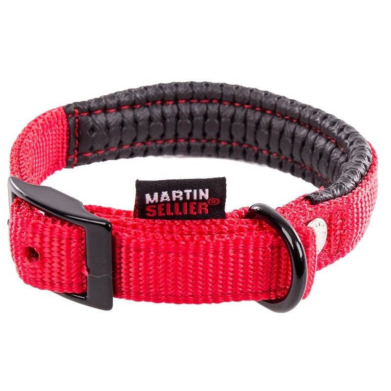 Collier Confort 20mm-45cm Rouge - Martin Sellier