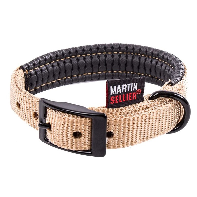 Collier Confort 25mm-55cm Beige - Martin Sellier
