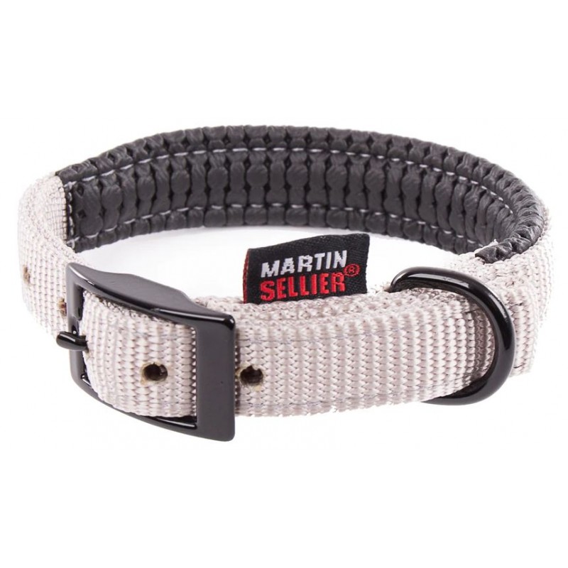 Collier Confort 25mm-65cm Gris - Martin Sellier