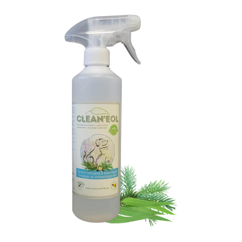 Clean'eol Lotion assainissante pour panier, bac de litière, ... 500ml - Essence of Life (Chat & chien) Clean'eol Lotion assainissante pour panier, bac de litière, ... 500ml - Essence of Life (Chat & chien)