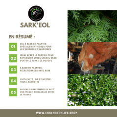 Sark'eol gel de soin pour verrues et sarcoïdes 500ml - Essence of Life CHEV-1330 Essence Of Life 168,90 € Ornibird