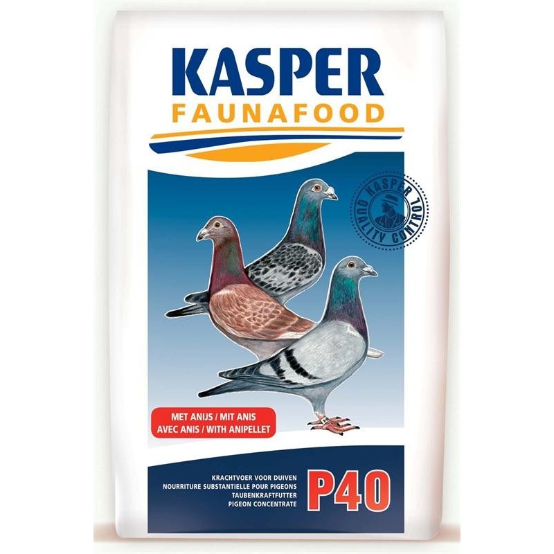 P40 (pellets pigeons) 20kg - Kasper Faunafood 3615 Kasper Faunafood 38,00 € Ornibird