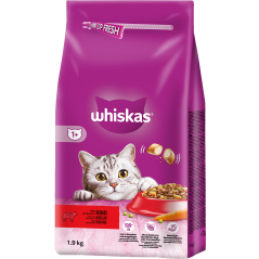 Adult 1+ Délicieuses croquettes fourrées au Boeuf 1,9kg - Whiskas à 6,69 € - Whiskas - 325665 - Whiskas