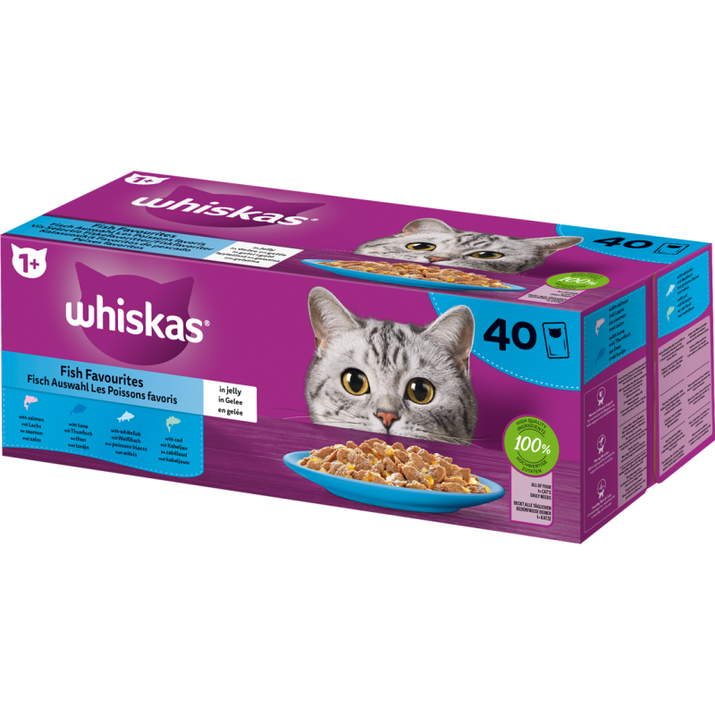 Les poissons favoris en gelée 40x85gr - Whiskas 443170 Whiskas 20,40 € Ornibird