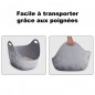 Toilette pour chat gris