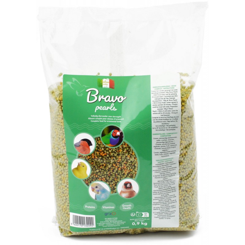 Pearls S 900gr - Bravo 102034 Grizo 10,45 € Ornibird Pearls S 900gr - Bravo 102034 Grizo 10,45 € Ornibird