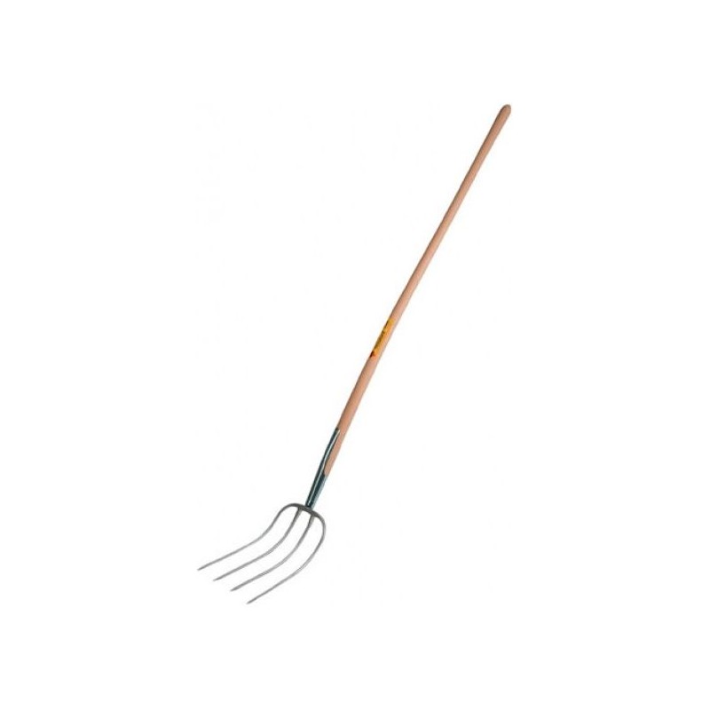 Fourche à fumier 4 dents 31x23cm manche 135cm