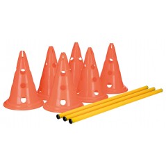 Set d'obstacles sur pylône 23x30cm/78cm 6cônes/3piquets - Trixie 32091 Trixie 38,00 € Ornibird