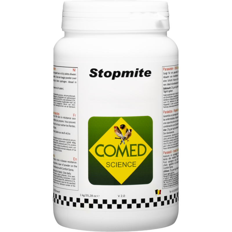 Stopmite Bird, contre les poux rouges chez les oiseaux 1kg - Comed Stopmite Bird, contre les poux rouges chez les oiseaux 1kg - Comed
