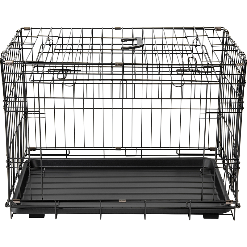 Cage métallique avec porte coulissante Noir XL 107x71x77cm - Jack and Vanilla Cage métallique avec porte coulissante Noir XL 107x71x77cm - Jack and Vanilla