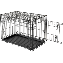 Cage métallique avec porte coulissante Noir XXL 123x77x83cm - Jack and Vanilla - 200,00 € - Jack and Vanilla - 5415251046373 - Ornibird SRL