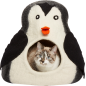 FIN DE SERIE - Abri pinguin Dharma Karma Noir/Blanc 36x34x30cm - Pet Solutions FIN DE SERIE - Abri pinguin Dharma Karma Noir/Blanc 36x34x30cm - Pet Solutions