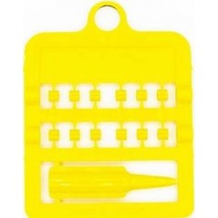 Bagues fendues E-Z par 12 pièces - Taille: 5 mm - Couleur: Jaune à 2,00 € - Rings 4 Wings - 850SR5-Yellow - 5 mm