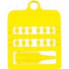 Bagues fendues E-Z par 12 pièces - Taille: 5 mm - Couleur: Jaune à 2,00 € - Rings 4 Wings - 850SR5-Yellow - 5 mm