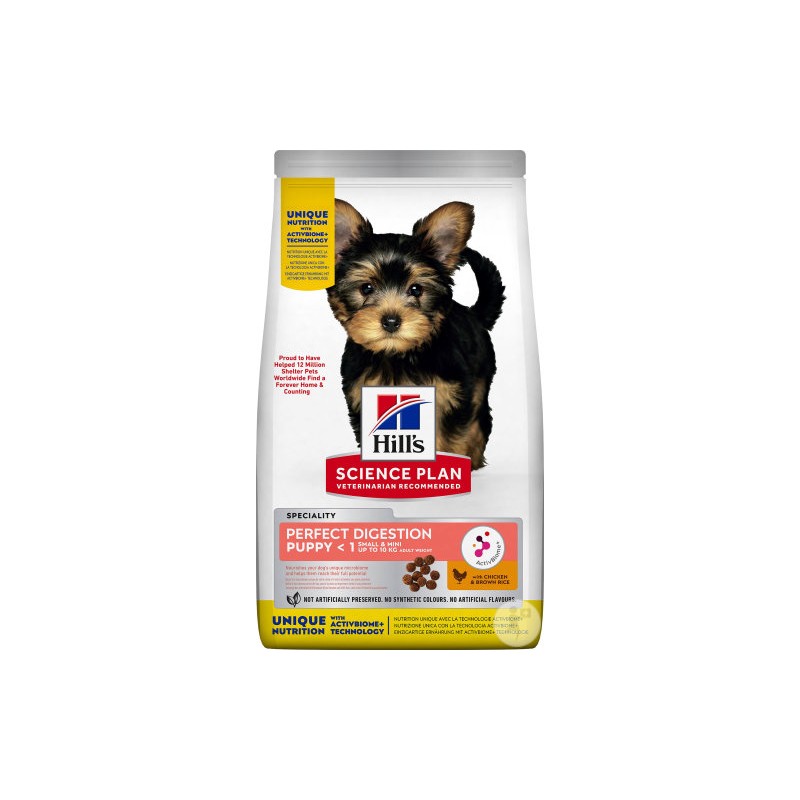 Science Plan Perfect Digestion Puppy Small & Mini Poulet et riz complet 1,5kg - Hill's 607236 Hill's 20,50 € Ornibird