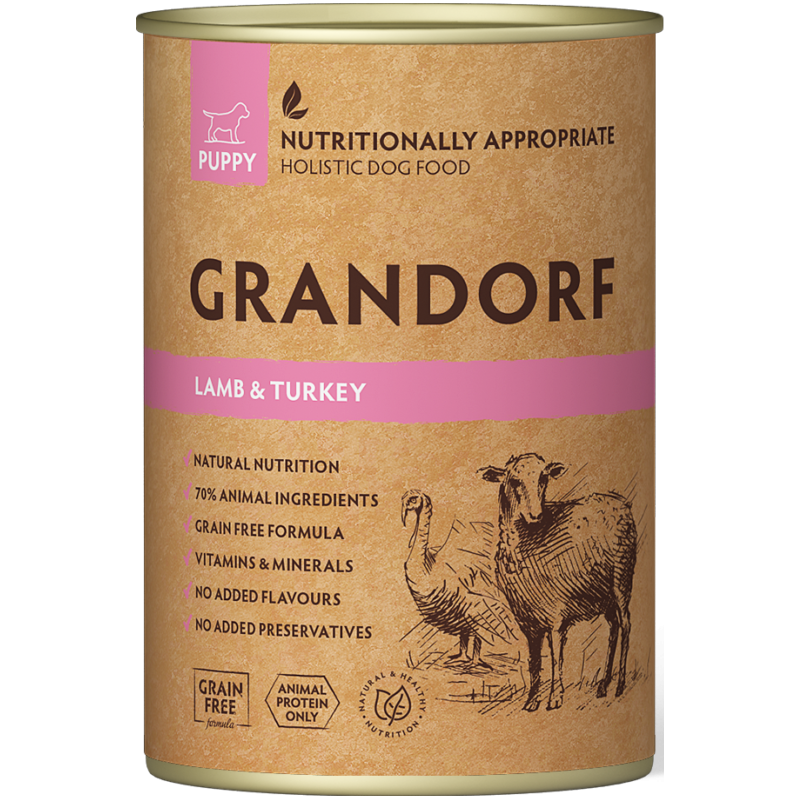 Puppy Agneau et Dinde 400gr - Grandorf Puppy Agneau et Dinde 400gr - Grandorf