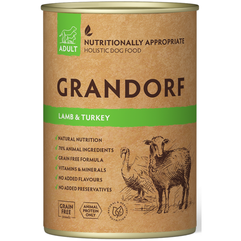 Adult Agneau & Dinde 400gr - Grandorf Adult Agneau & Dinde 400gr - Grandorf