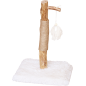 Cat Tree Alaska avec jouet peluche Blanc 40x40x64cm - Animal Boulevard