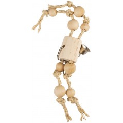 Jouet avec corde sisal et perles en bois beige 30x15x5,5cm - Duvo+ 13561 Duvo + 11,95 € Ornibird