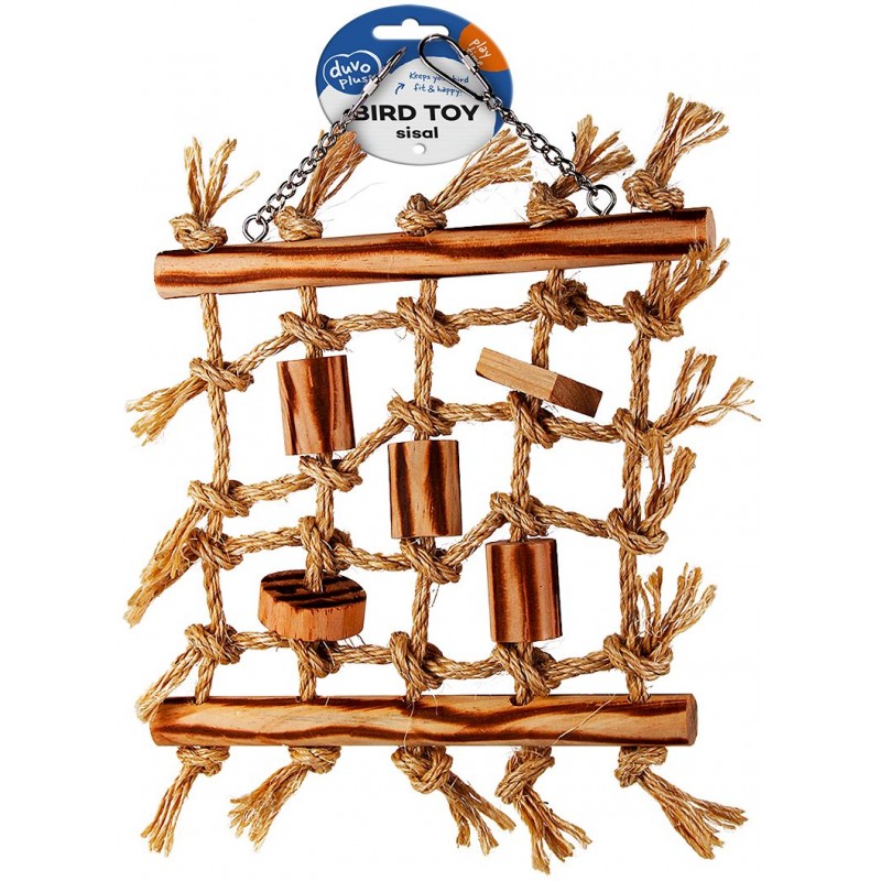 Filet d'escalade en sisal et blocs de bbq beige 36x26x4cm - Duvo+