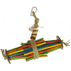 Bâtonnets en tube feuilles de maïs et coco multicolore 19x22,9x6cm - Duvo+ - 14,95 € - Duvo + - 5414365384920 - Ornibird SRL