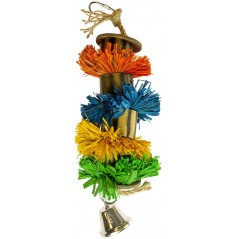 Pompon en raphia avec bambou et coco multicolore L/29x8,9x8,9cm - Duvo+ 13409 Duvo + 11,95 € Ornibird