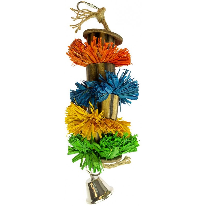 Pompon en raphia avec bambou et coco multicolore L/29x8,9x8,9cm - Duvo+ 13409 Duvo + 11,95 € Ornibird
