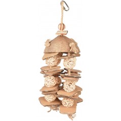 Coconut jungle pendentif avec boules de saule & carton brun 38x15,3x13cm - Duvo+ à 29,95 € - Duvo + - 12408 - Jouets