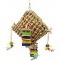 Sac à friandise en jonc de mer multicolore 43x28x10cm - Duvo+