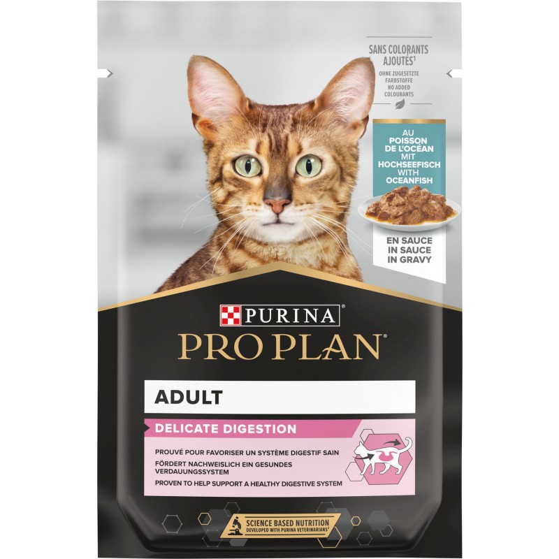 Adult Delicate Digestion - Tendres morceaux au poisson de l'océan en sauce 85gr - Pro Plan Adult Delicate Digestion - Tendres morceaux au poisson de l'océan en sauce 85gr - Pro Plan