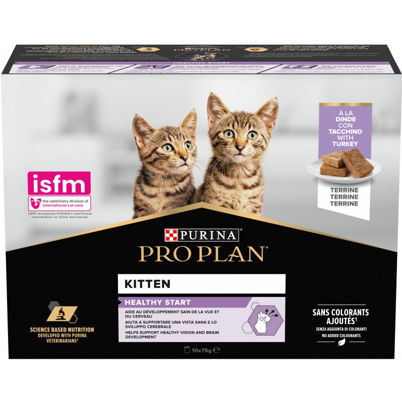 Kitten Healthy Start - Terrine à la dinde 10x75gr - Pro Plan Kitten Healthy Start - Terrine à la dinde 10x75gr - Pro Plan