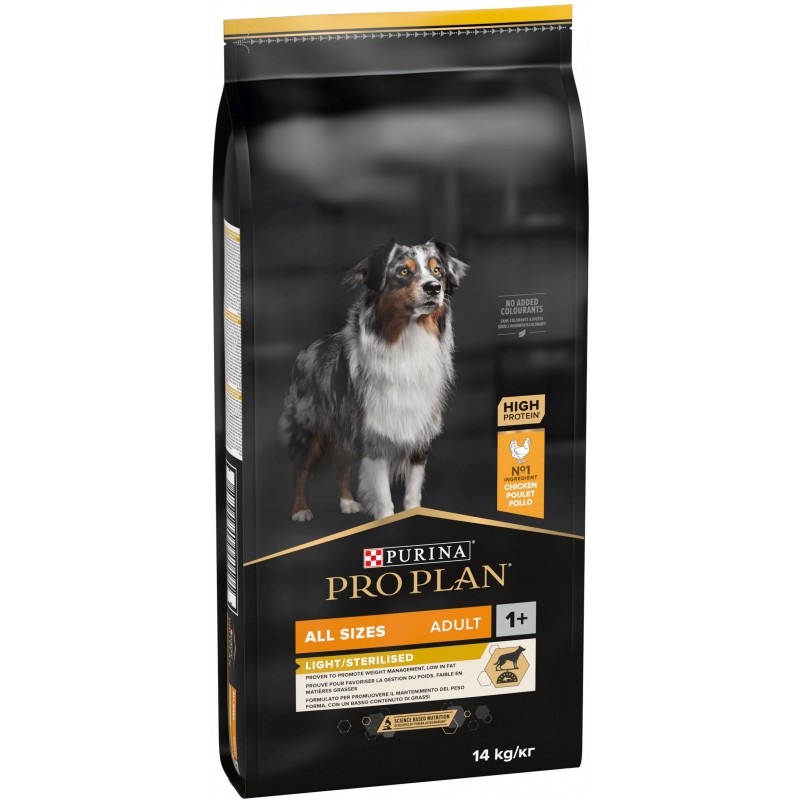 Adult All Sizes Light/Sterilised - Riche en poulet 14kg - Pro Plan
