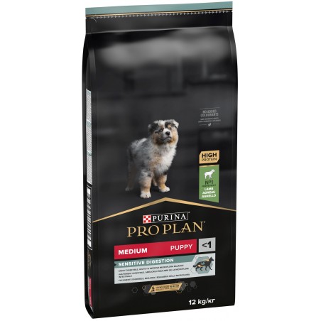 Puppy Medium Sensitive Digestion - Riche en agneau 12kg - Pro Plan à 74,50 € - Purina - 12366981 - Pro Plan