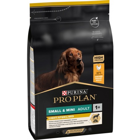 Adult Small & Mini Light/Sterilised - Riche en poulet 3kg - Pro Plan à 29,99 € - Purina - 12374193 - Pro Plan