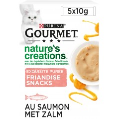 Nature's Créations - Snack Purée Saumon 5x10gr - Gourmet 12475857 Purina 2,90 € Ornibird