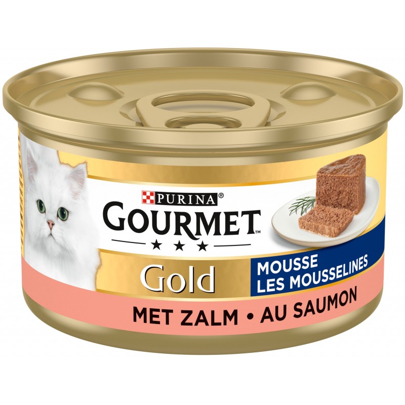 Gold - Les mousselines Saumon 85gr - Gourmet 12331722 Purina 1,05 € Ornibird
