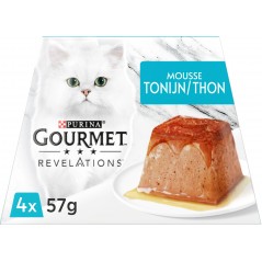 Révélations - Mousseline au thon 4x57gr - Gourmet à 3,99 € - Purina - 12455695 - Gourmet