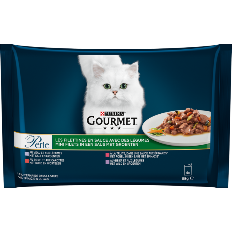 Perle - Les filettines avec des légumes 4x85gr - Gourmet